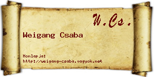 Weigang Csaba névjegykártya